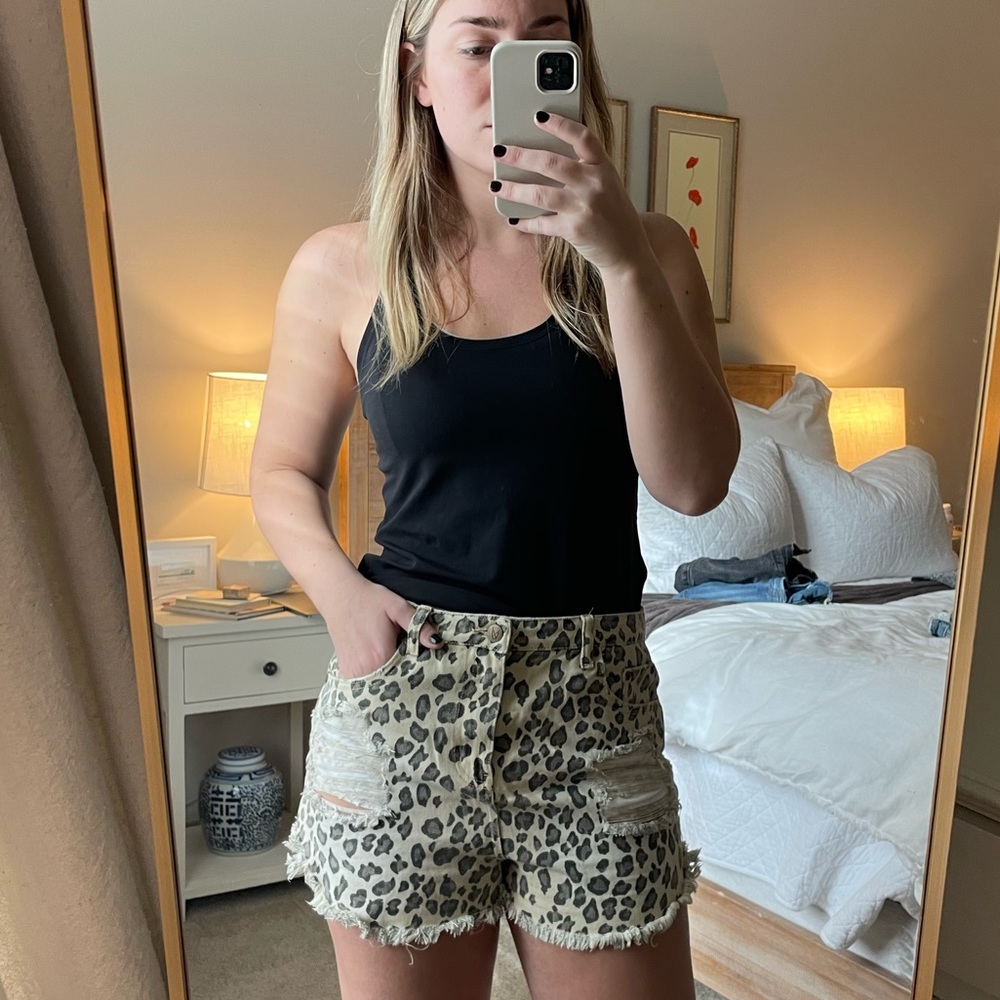 Animal print shorts
